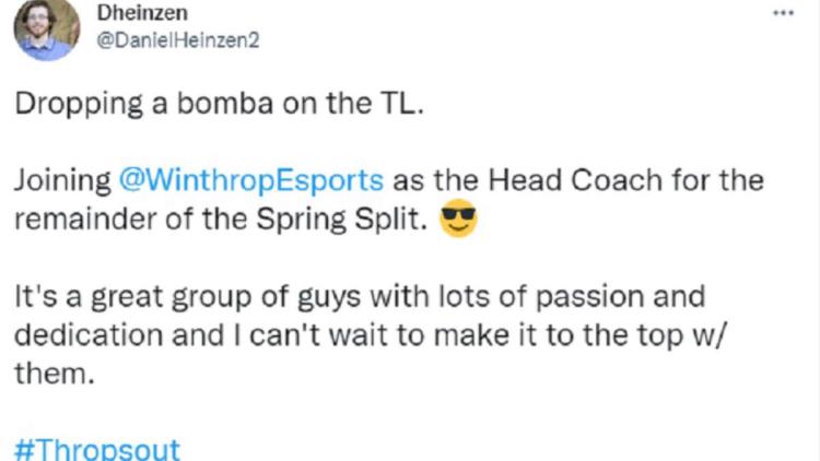 Winthrop University hat einen Trainer für League of Legends