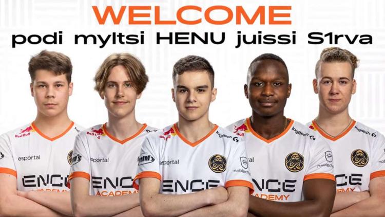 ENCE signierte Academy- CS:GO-Liste