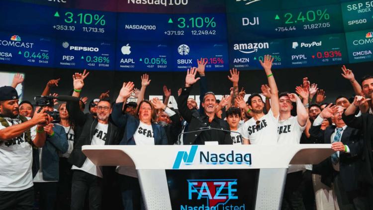 FaZe Clan ist offiziell an der Börse NASDAQ unter dem Ticker " FAZE " notiert