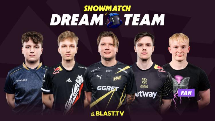 s1 mple und m0 NESY spielen vor dem Finale BLAST Premier Fall Final 2022 in einem Showmatch