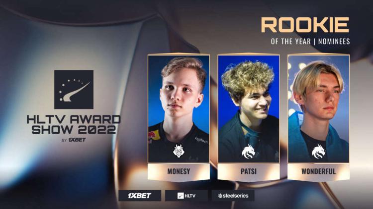 m0 NESY, Patsi und w0 nderful stehen für den Rookie of the Year von HLTV