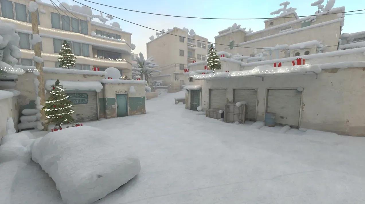 Modder verwandelt Dust2 mit einem Winter-Makeover für CS2