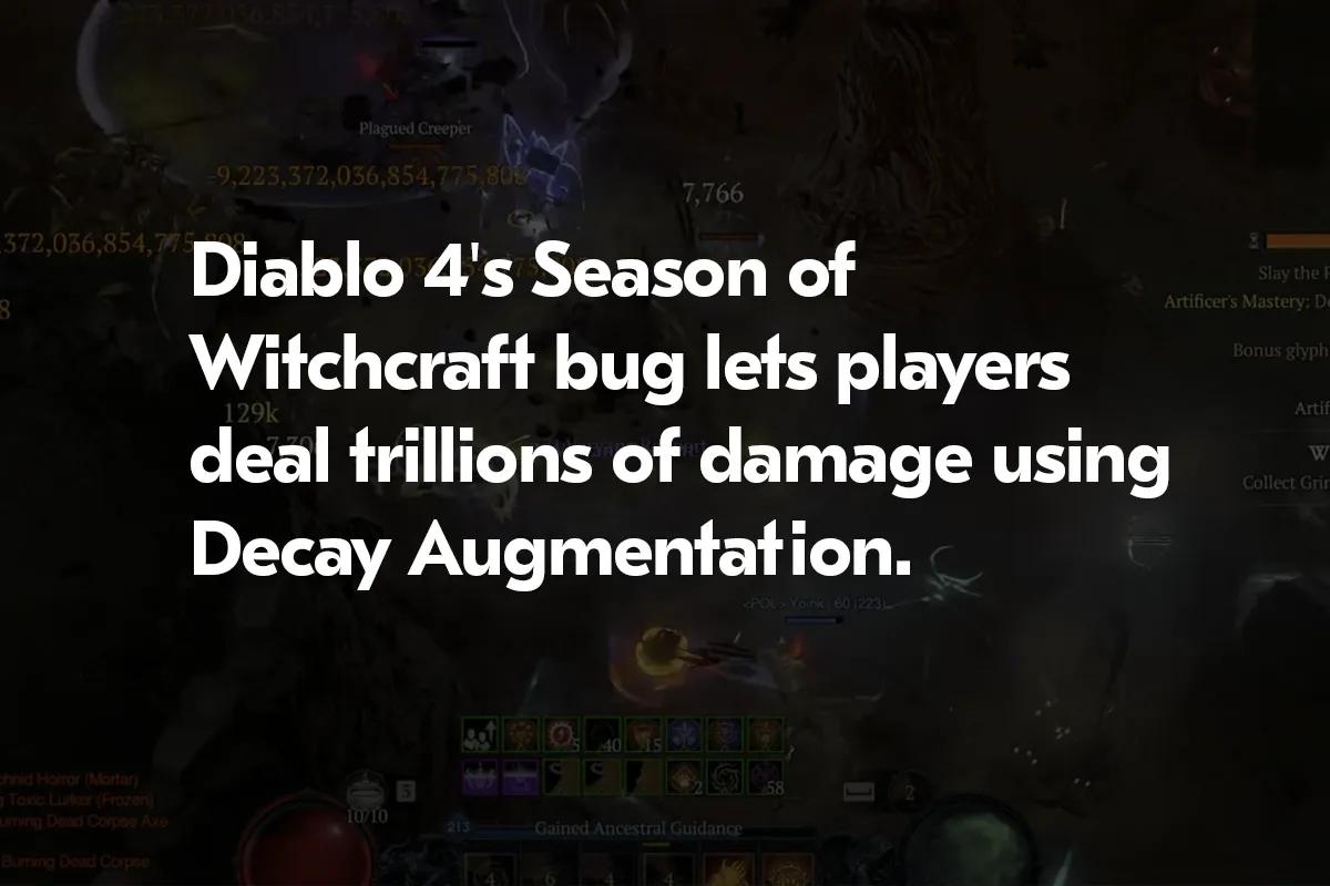 Der "Season of Witchcraft"-Bug in Diablo 4 lässt Spieler Billionen von Schaden anrichten