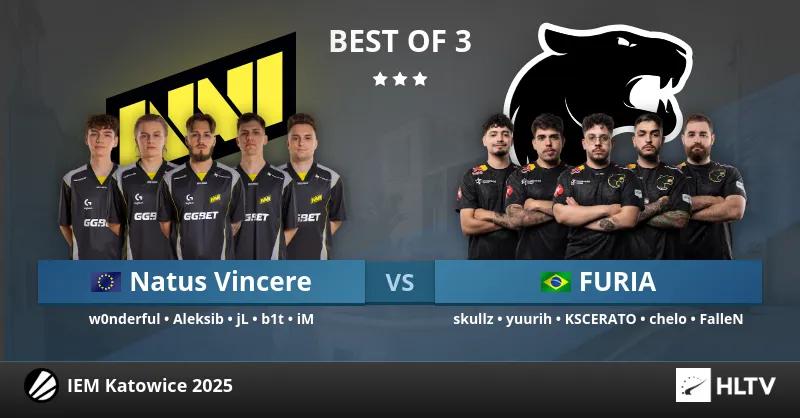 Na'Vi trifft im ersten Spiel der Gruppenphase der IEM Katowice 2025 auf FURIA Esports