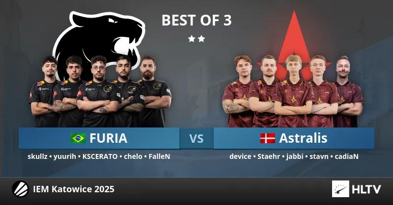 Astralis triumphiert über FURIA Esports in einem spannenden Lower Bracket-Halbfinale bei der IEM Katowice 2025