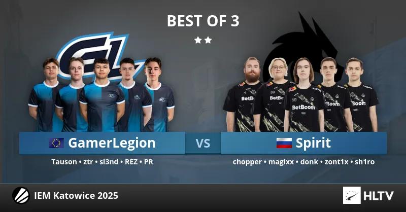 Team Spirit sichert sich Playoff-Platz mit Sieg über GamerLegion im unteren Finale der IEM Katowice 2025