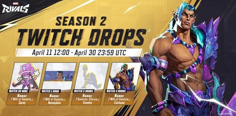 Marvel Rivals startet Saison 2 mit exklusiven Twitch-Drops für Spieler
