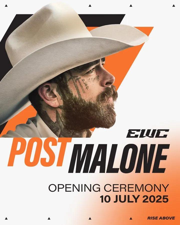 Esports World Cup lockt weiterhin Stars an: Post Malone tritt bei der Eröffnungszeremonie auf