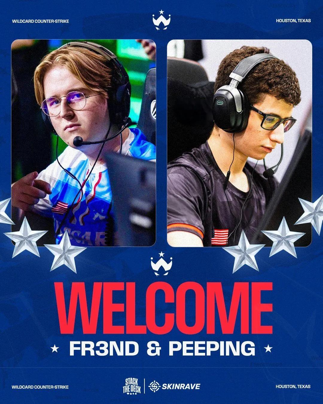 Wildcard kündigt Ersatz für stanislaw und phzy an: Peeping und fr3nd treten in den CS2-Hauptkader ein
