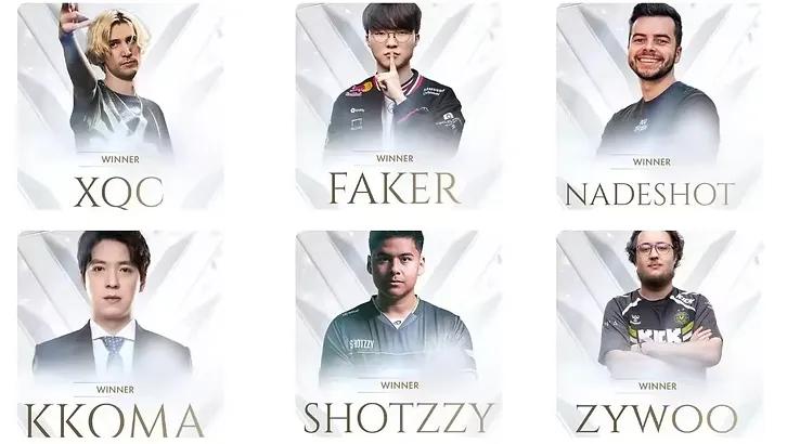 Esports Awards 2025: Vollständige Liste der Gewinner und Nominierten
