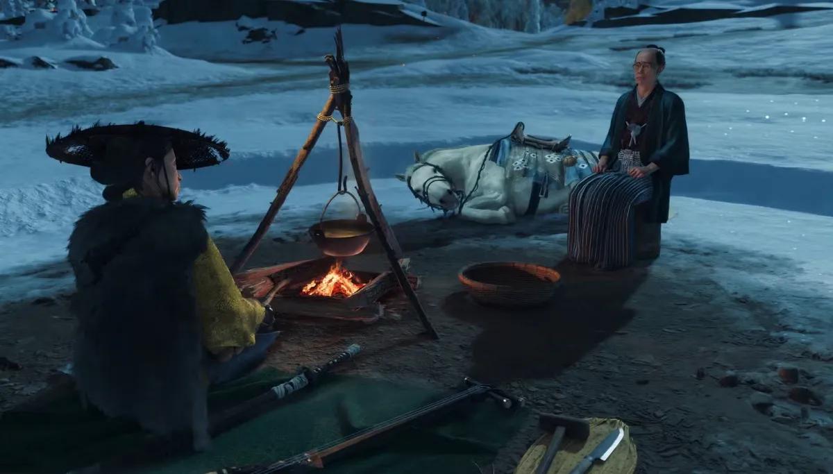 Ghost of Yotei erweitert die Funktionen des Camping-Systems