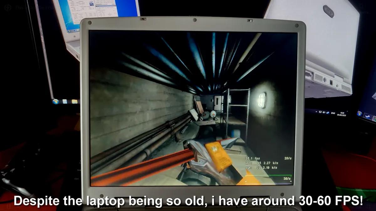 Half-Life Modder bringt Half-Life 2 Map in GoldSrc zum Laufen und läuft auf einem 2002er Laptop