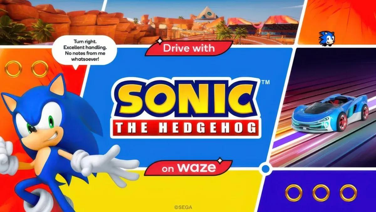 Sonic the Hedgehog fährt als Ihr neuer Fahrbegleiter in Waze ein