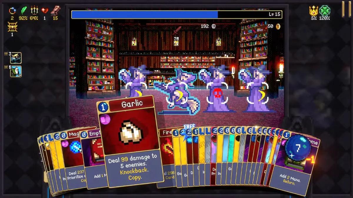 Die Entwickler von Vampire Survivors enthüllen ein neues Roguelike Deck-Building Spin-Off