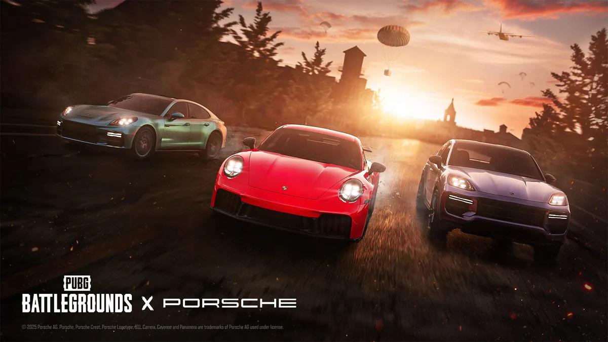 PUBG Mobile x Porsche kehrt in Version 4.1 zurück: Das Motor Cruise Event bringt legendäre Supercars auf die Schlachtfelder.