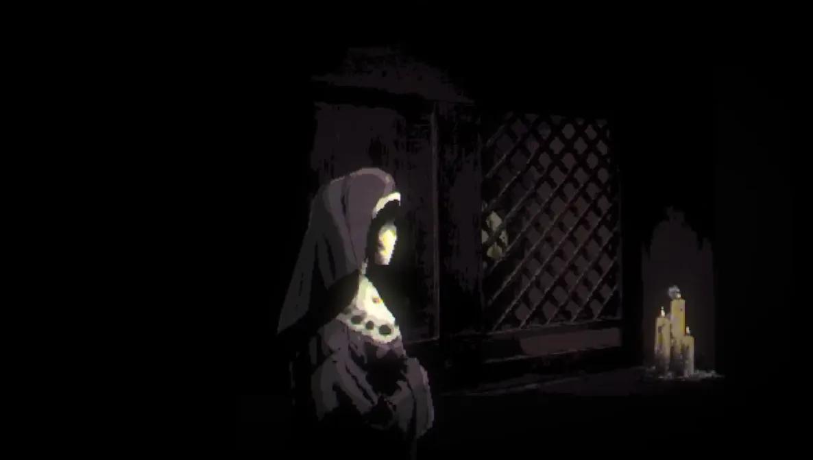 Eine verlassene Nonne wandert durch Systeme und Schatten