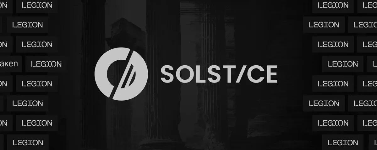 Solstice kündigt $SLX Token Verkauf auf Legion Plattform