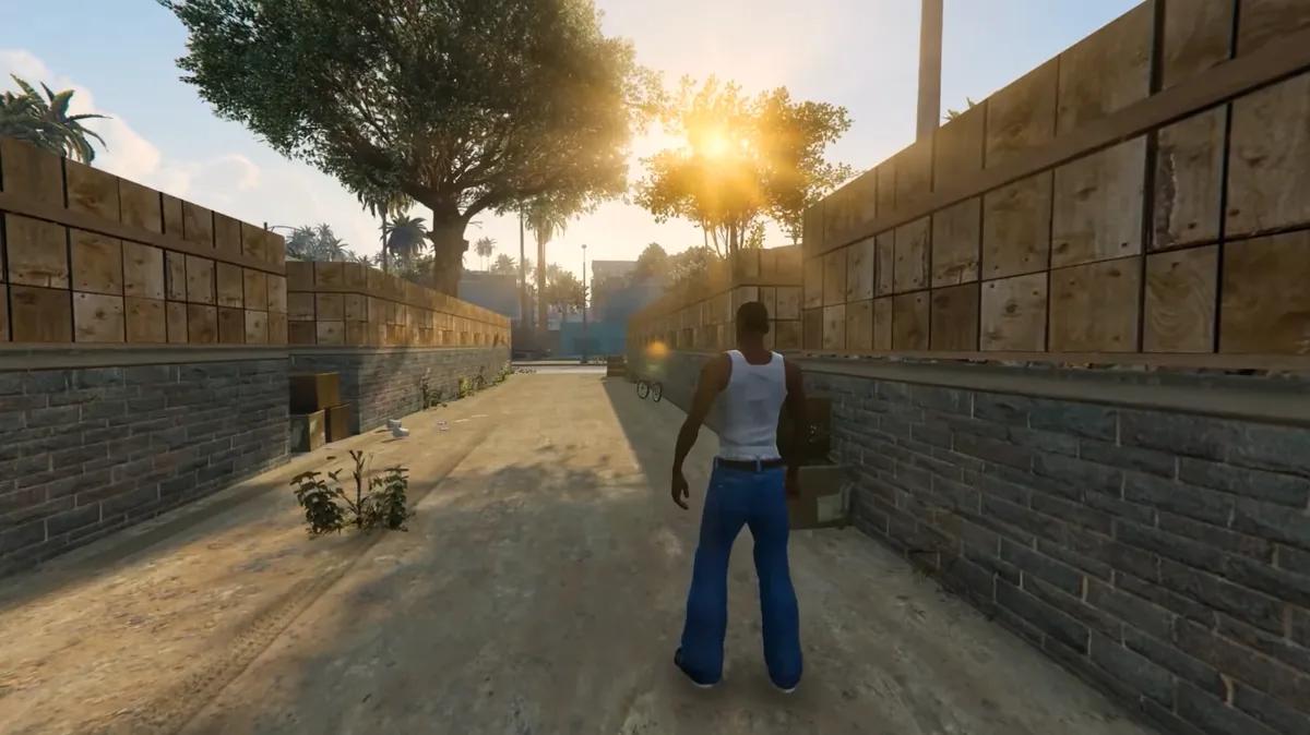 Das komplette GTA: San Andreas-Erlebnis wird in der RAGE-Engine von GTA 5 neu entwickelt.