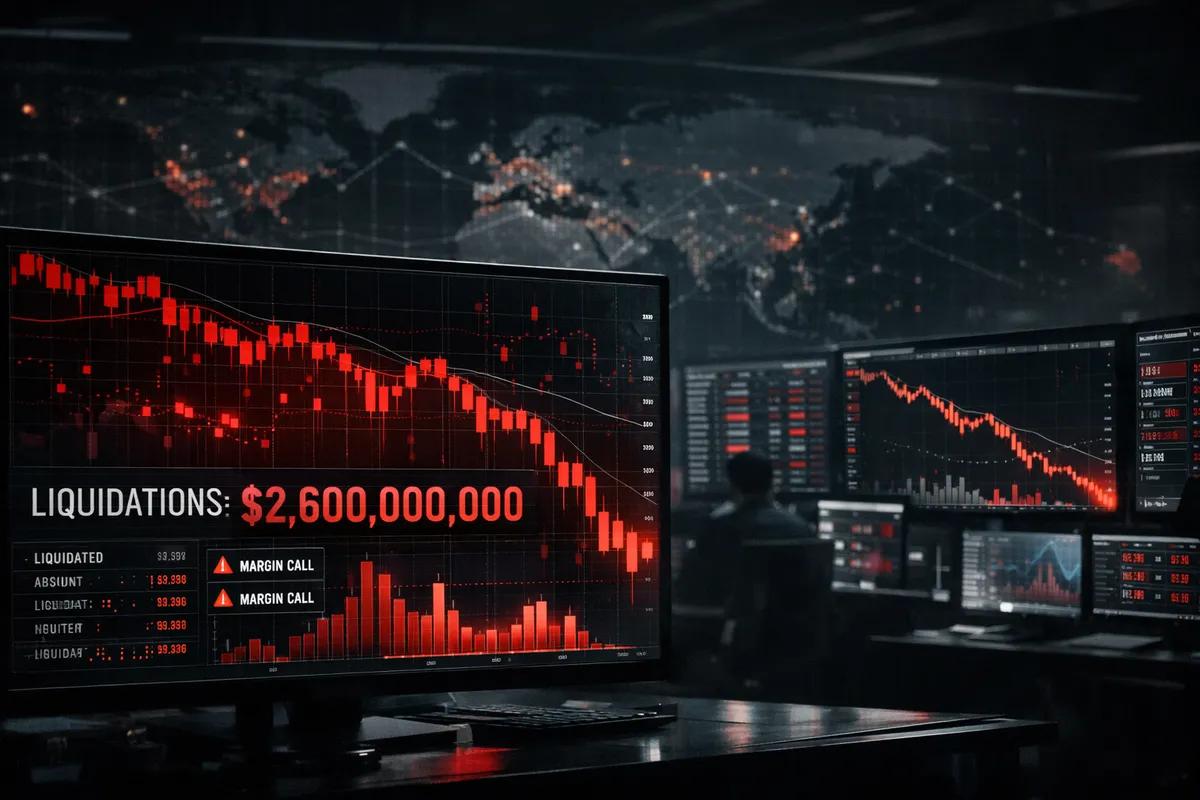 Massiver Krypto-Markt-Crash: 2,6 Milliarden Dollar an Liquidationen an einem Tag aufgrund von Verlusten der Strategie
