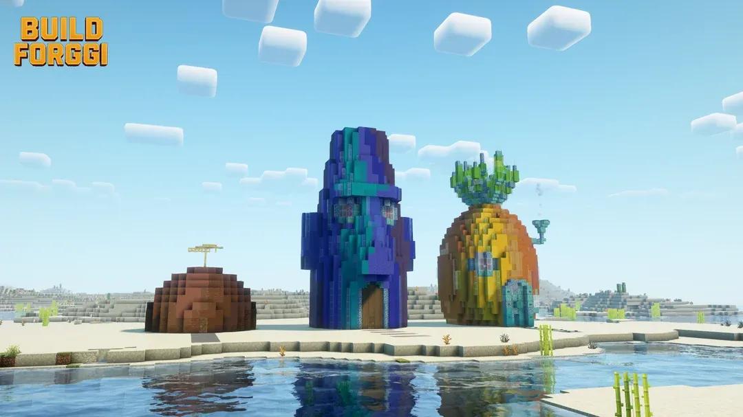 Minecraft-Spieler stellt SpongeBobs Muschelstraße in atemberaubendem Detail nach