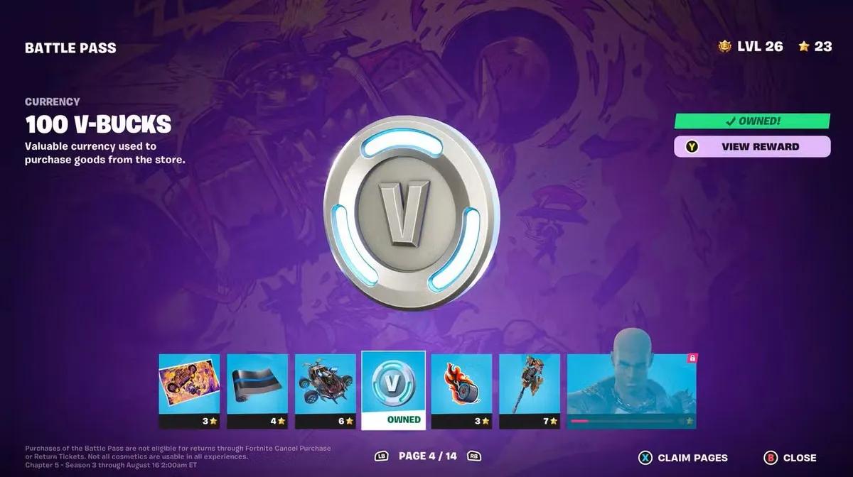 Fortnite kündigt Änderungen an V-Bucks-Preisen und Battle Pass-Belohnungen an