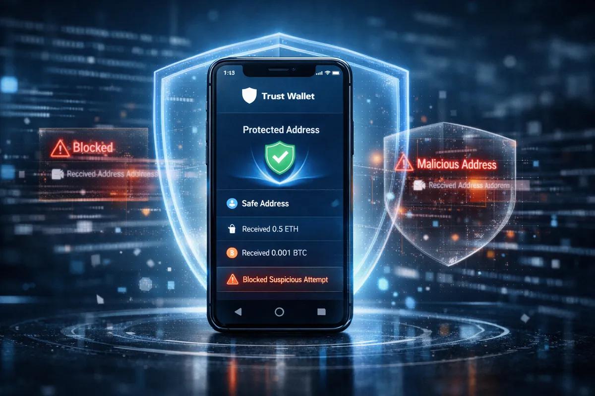 Neue Funktion in Trust Wallet: Schutz vor Address Poisoning und Dusting-Attacken