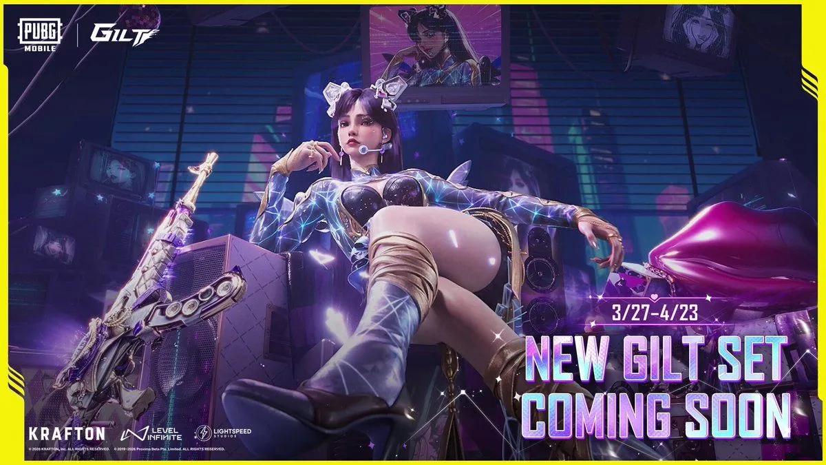 Das PUBG Mobile Dimensional Diva Gilt Set kommt mit futuristischem Stil und aufrüstbarer AKM.