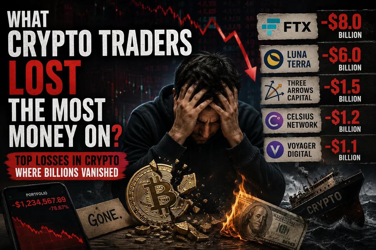 Womit haben Krypto-Trader das meiste Geld verloren? Top-Verluste in Krypto, wo Milliarden verschwanden