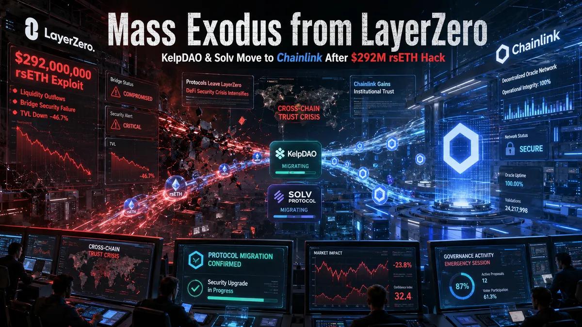 Massenexodus von LayerZero: KelpDAO und Solv Protocol wandern nach 292 Millionen Dollar rsETH-Hack zu Chainlink ab