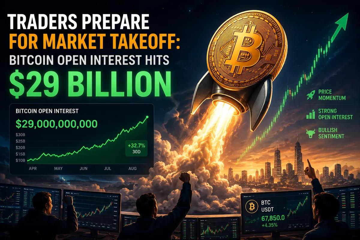 Händler bereiten sich auf den Marktdurchbruch vor: Das offene Interesse an Bitcoin erreicht 29 Milliarden Dollar.