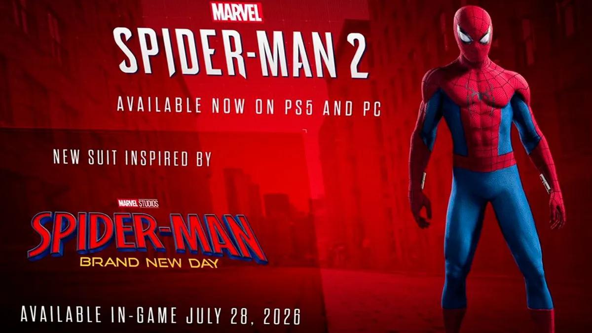 Marvels Spider-Man 2 erhält einen neuen Anzug – gewidmet dem Kinostart von Spider-Man: Brand New Day