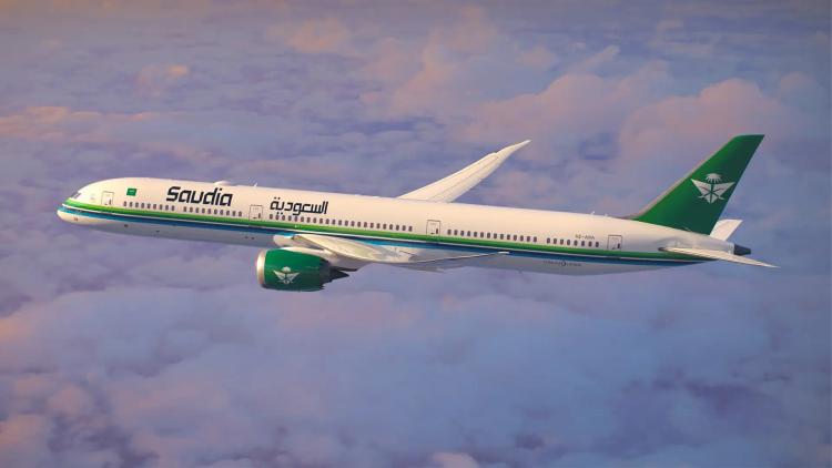 Saudia Airlines präsentiert ein Flugzeug im Design der E-Sport-Weltmeisterschaft