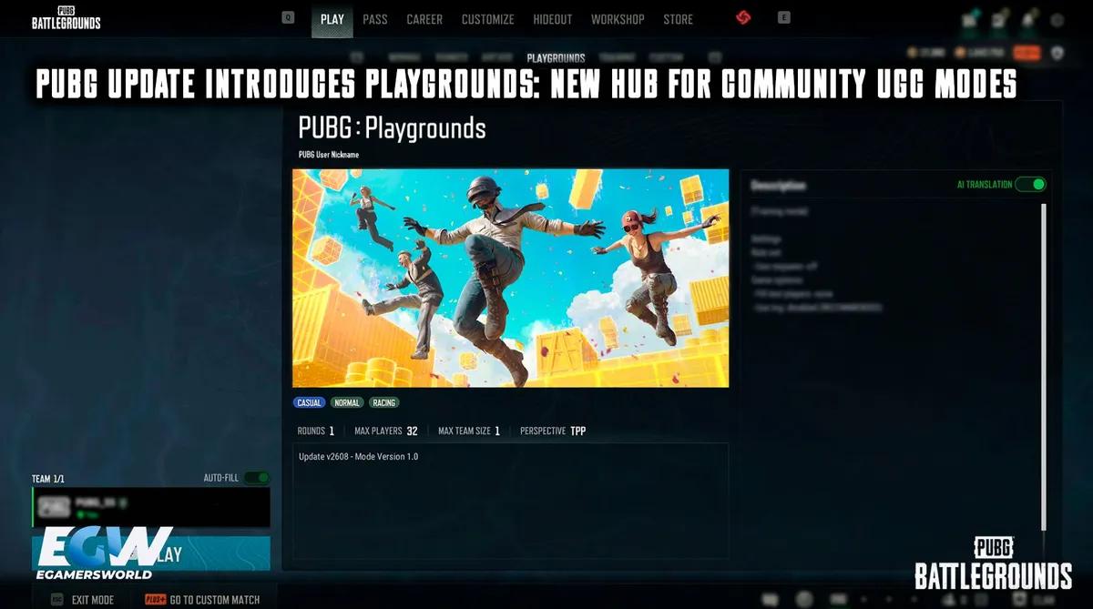 PUBG-Update führt „Playgrounds“ ein: Neuer Treffpunkt für von der Community erstellte Spielmodi