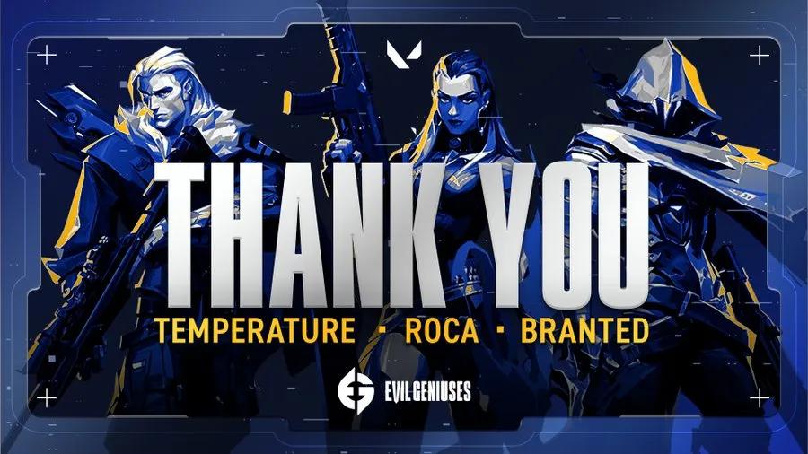 Temperature und BRANTED verließen Evil Geniuses