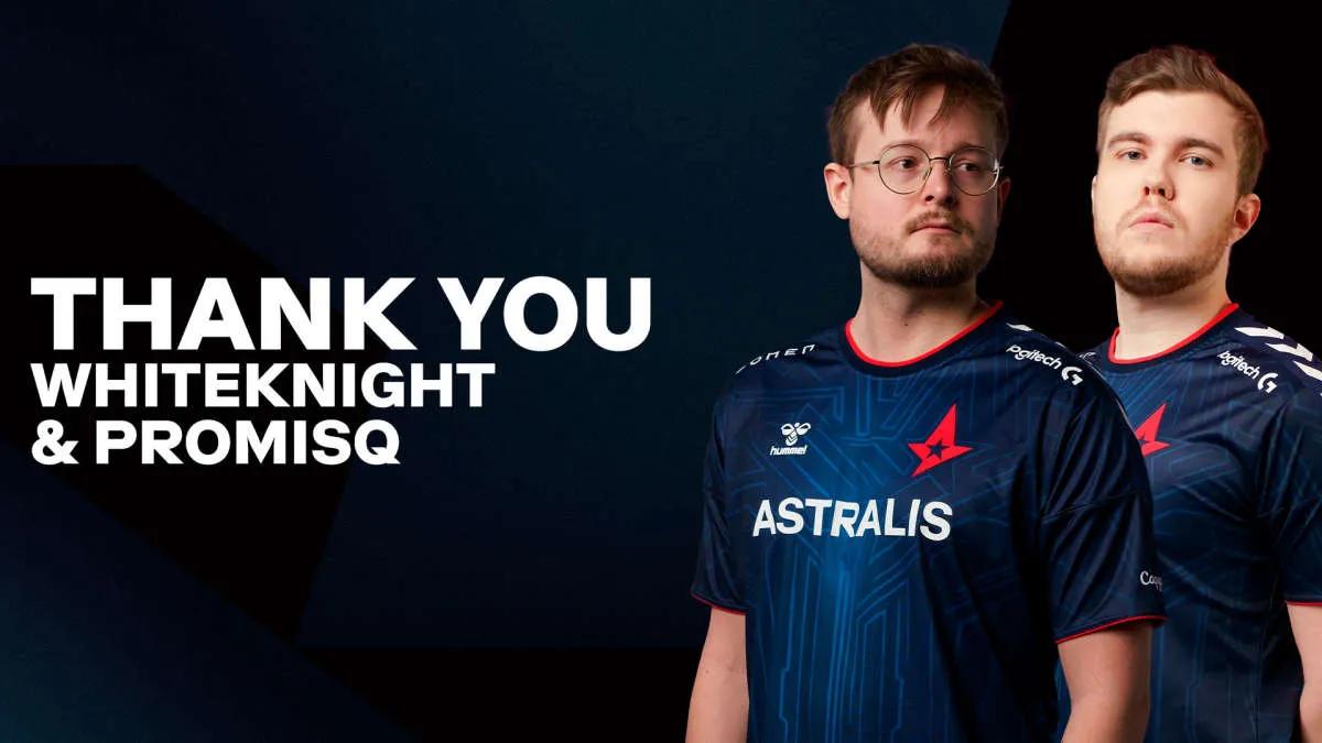 WhiteKnight und promisq verließen die Liste von Astralis zu League of Legends