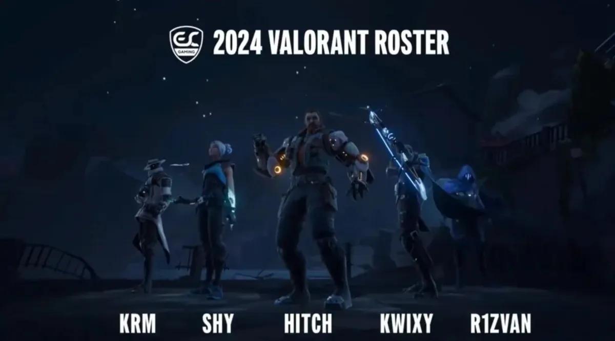 ESC Gaming announced their lineup for VALORANT participation, and a Ukrainian nicknamed Chippy has joined the team as a coach