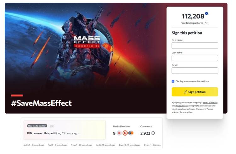 Fans haben eine Petition zum Schutz von Mass Effect 5 gestartet – sie hat bereits über 100.000 Unterschriften gesammelt
