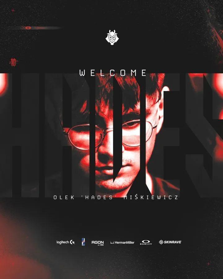 G2 hat anstelle von M0NESY einen neuen Scharfschützen unter Vertrag genommen, der ehemalige Monte-Spieler Hades schließt sich an