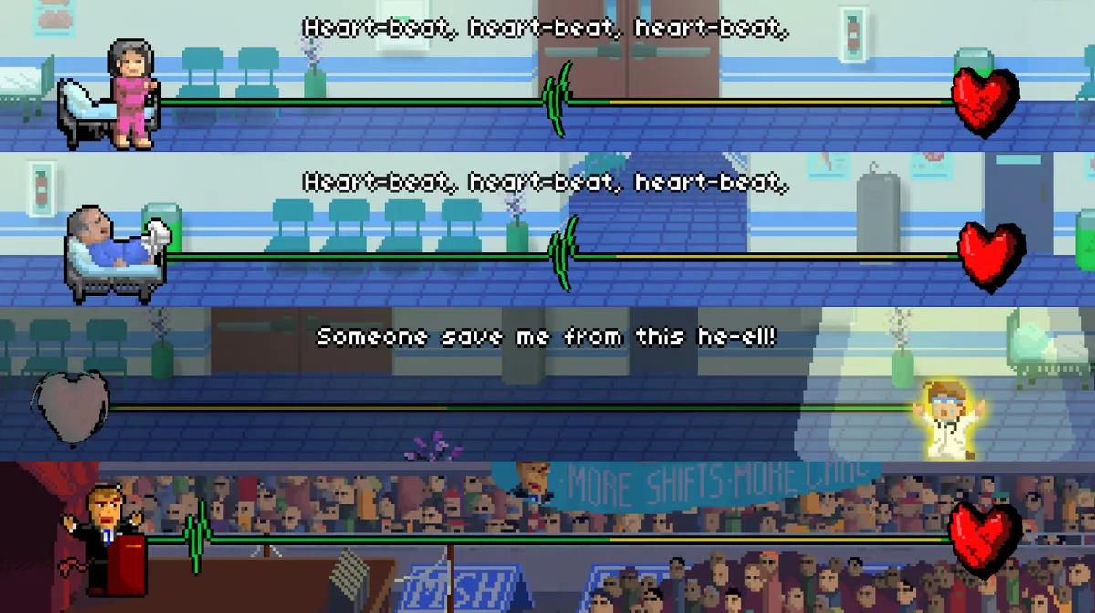 Rhytm Doctor zeigt, wie ein Ein-Knopf-Spiel eine volle erzählerische Last tragen kann