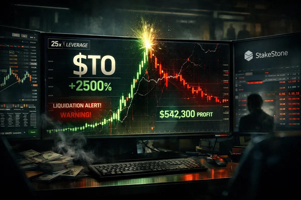 Scam Pump auf 25x: $STO von StakeStone stieg um 2500%