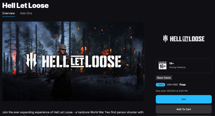 Get a Hell Let Loose for free in Epic Games' Last Giveaway! 2