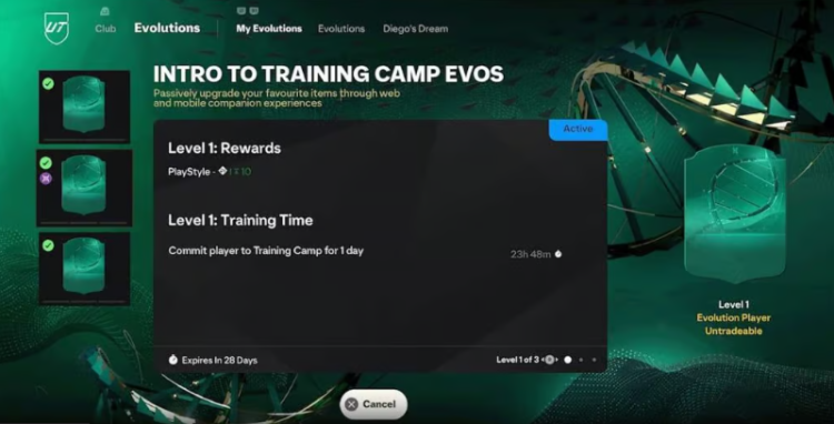 EA FC 25 Training Camp Evolutions – So funktioniert es 1