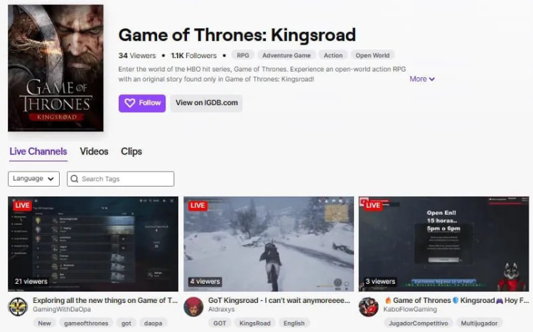 Game of Thrones: Kingsroad – Twitch Drops Event Announced Ahead of Launch 1