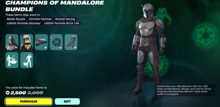 Fortnite: Anpassbarer Mandalorianer-Krieger-Skin - Vollständiger Showcase & Leitfaden zur Preisgestaltung 1