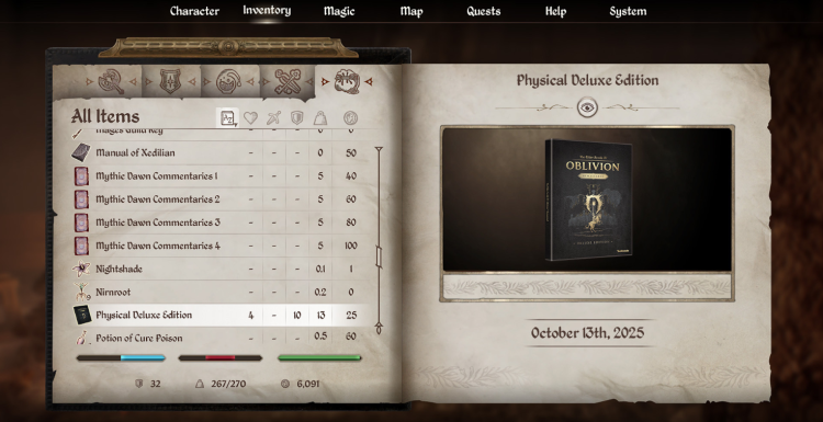 Oblivion Remastered Physical Deluxe Edition erscheint am 13. Oktober für 40 US-Dollar 1