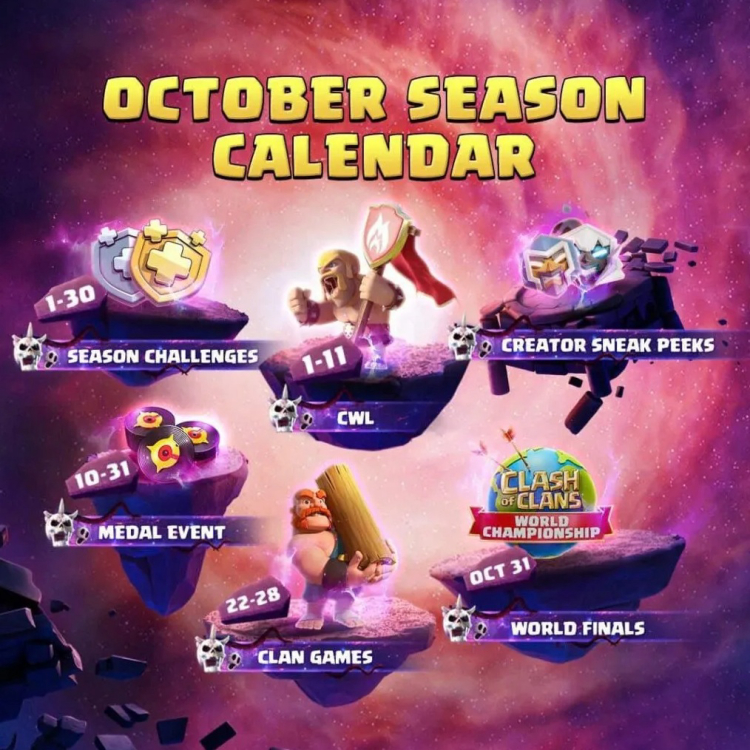 Clash of Clans Oktober 2025 Events und Weltmeisterschaftsfinale 1