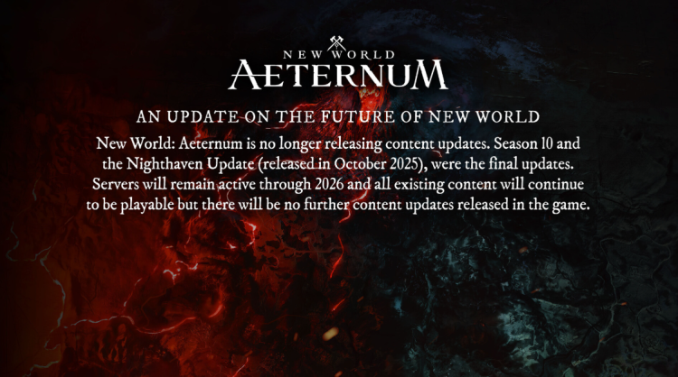 Die Steam-Seite von New World wird zum Grabstein, da Amazon sein MMO 2 aufgibt.