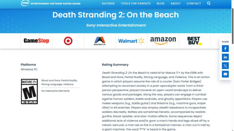 Laut Bericht 1 wird Death Stranding 2: On The Beach bald für PC erscheinen.