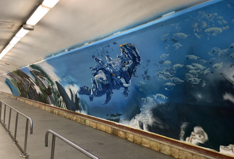 Ungewöhnliche Werbung - Die Vermarkter von Horizon Forbidden West arbeiteten mit der Kiewer U-Bahn zusammen. Foto 3