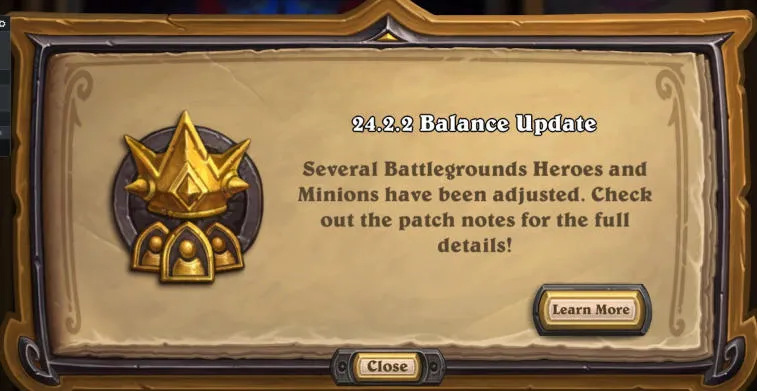 Saldo-Update 24.2.2 um Hearthstone. Photo 1